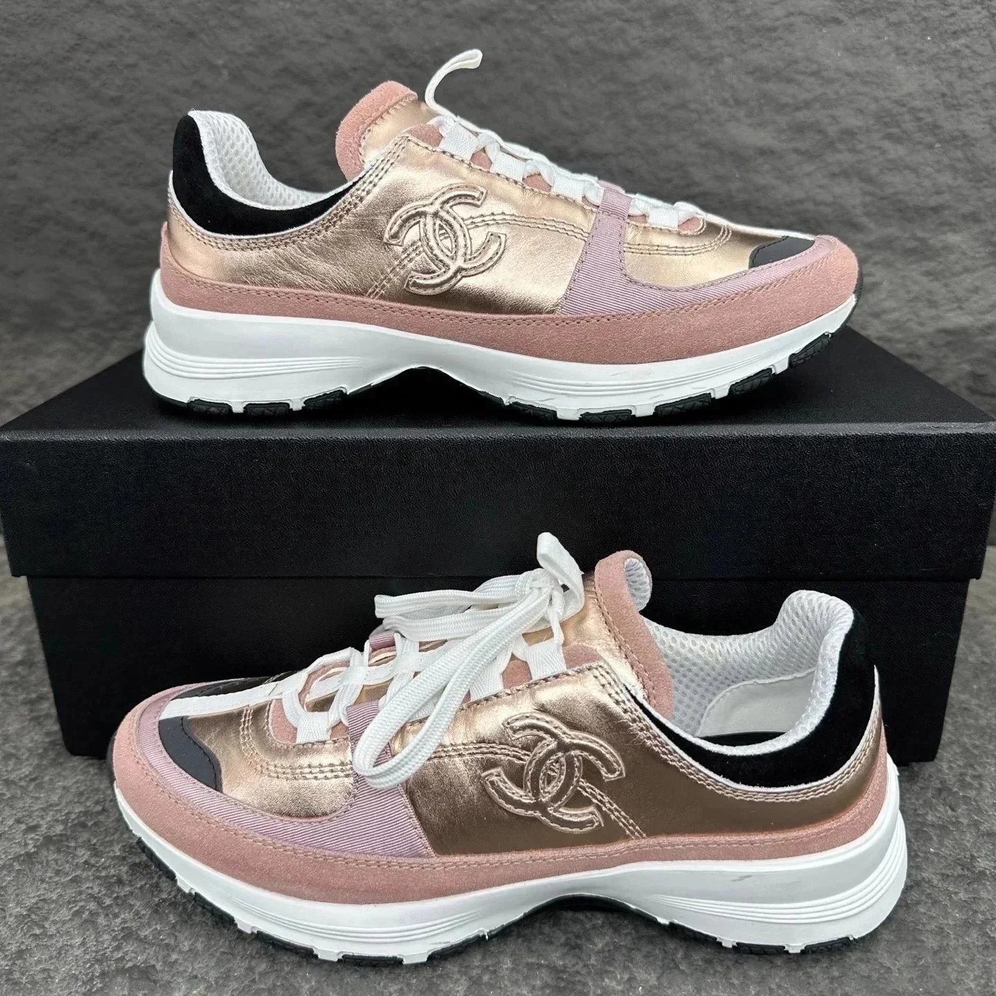 Chanel Sneakers Chunky mesh low-top with interlocking CC logo — 30