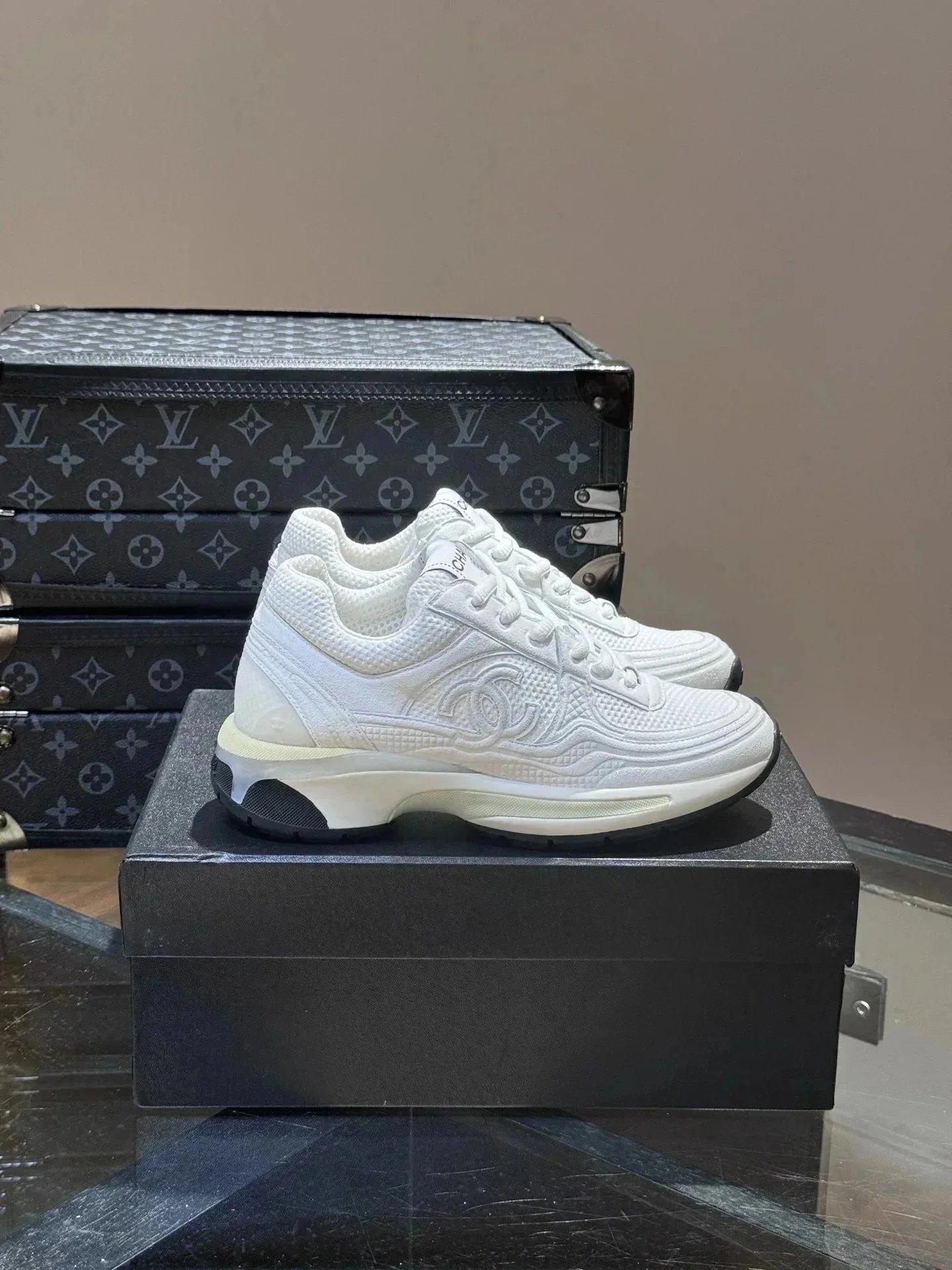 Chanel Sneakers Chunky mesh low-top with interlocking CC logo image 4