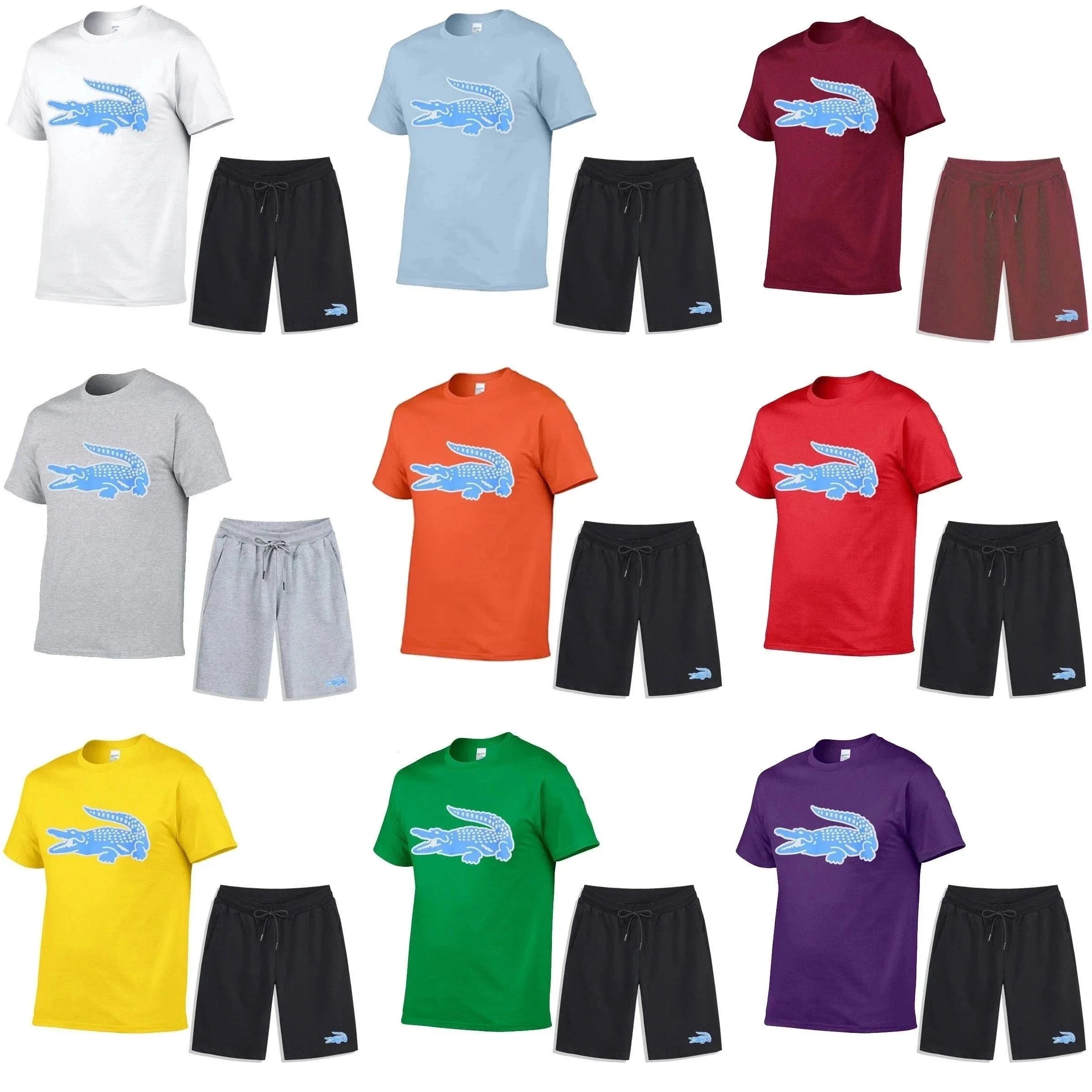 Lacoste Crocodile Logo T-Shirt and Shorts Set
