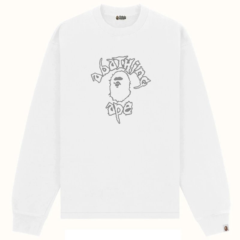 A Bathing Ape White Long Sleeve Tee