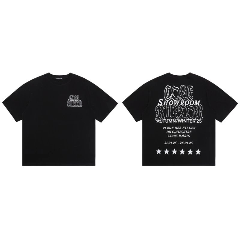 BIETDA Core Showroom T-shirt Paris Address Graphic Black