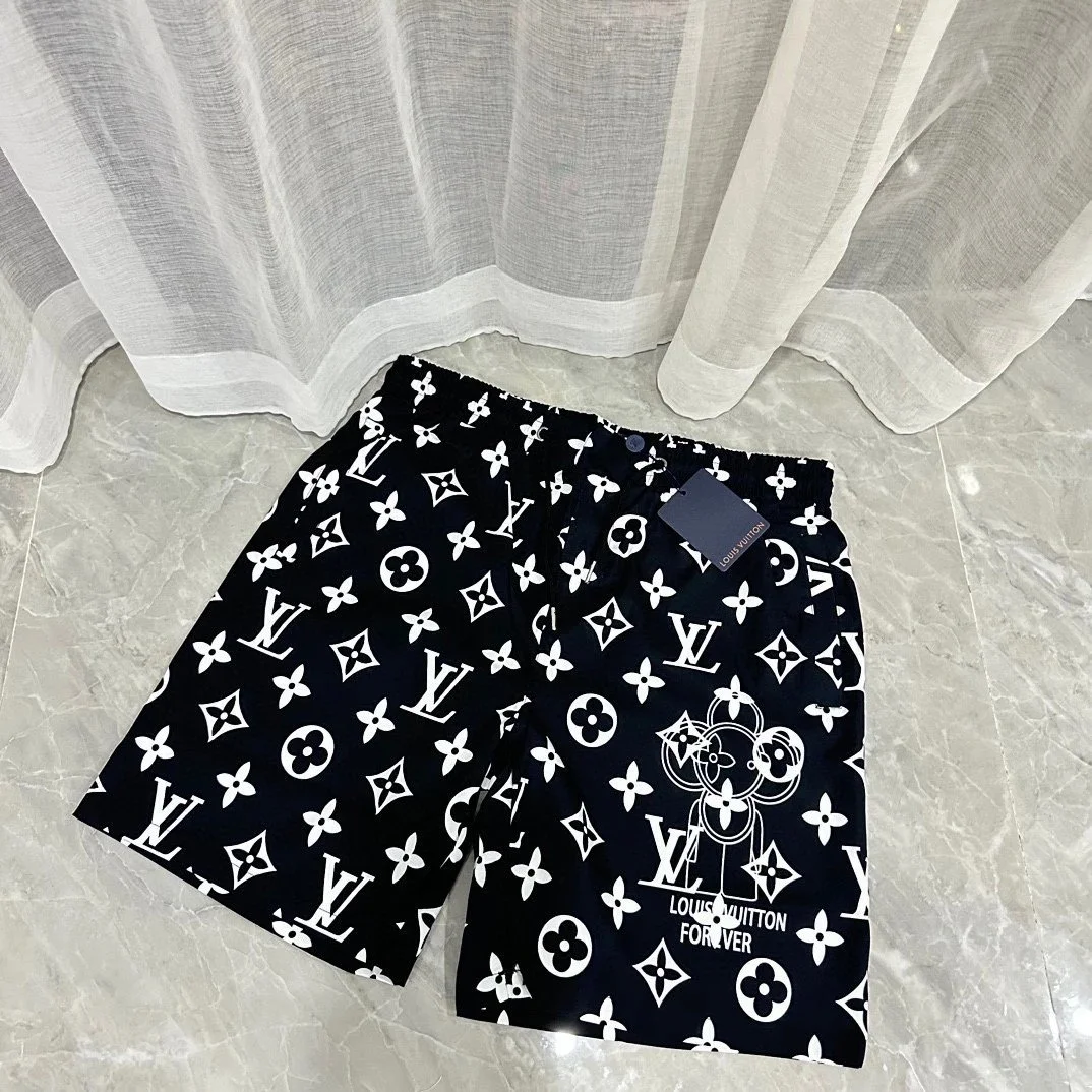 LV Printed Casual Beach Shorts - rep szorty