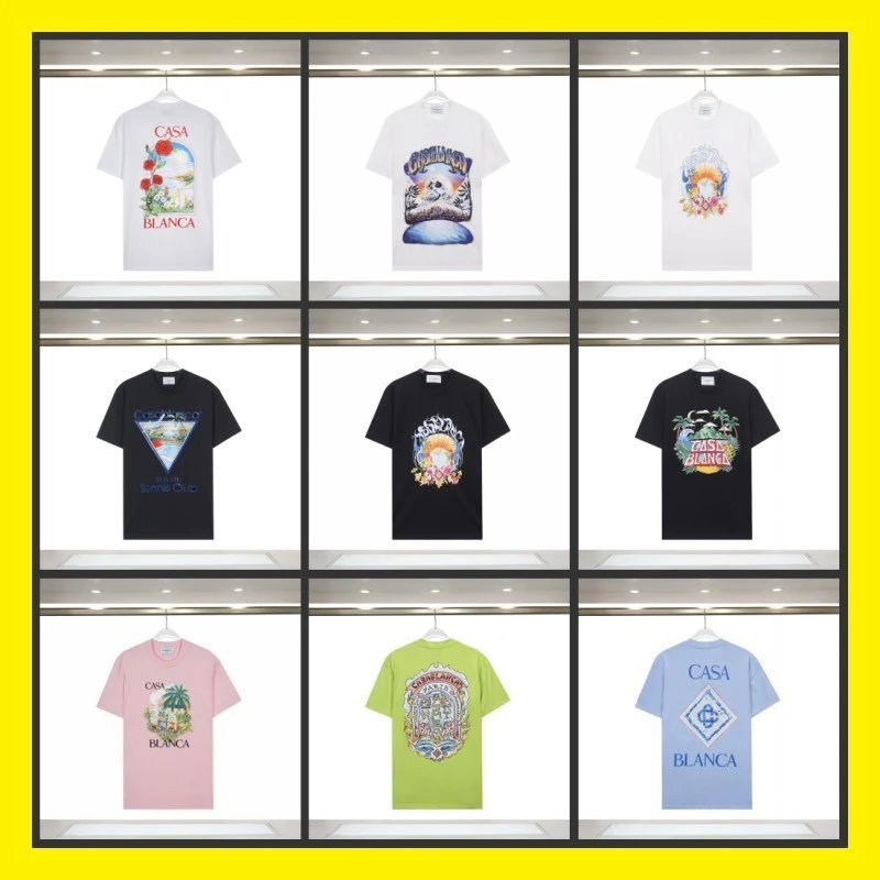 Summer new printed men's and women's loose short sleeved T-shirt trend