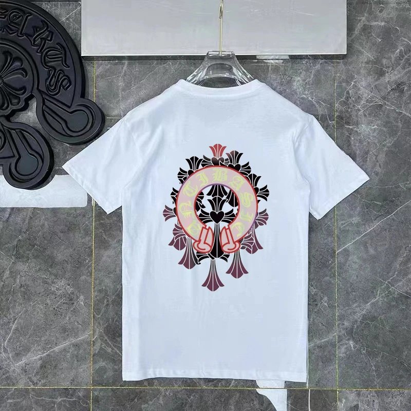 New Printed Short Sleeve Couple T-Shirt for Men and Women