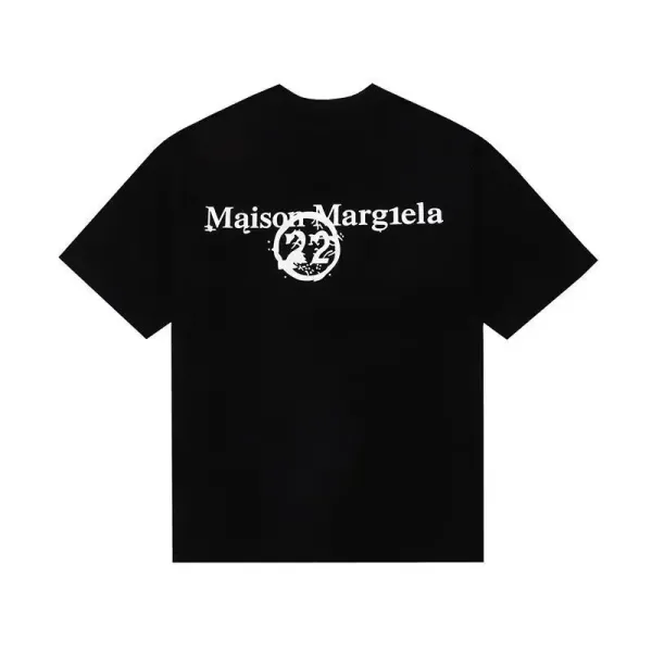 Maison Margiela Logo Print Black T-Shirt - 1
