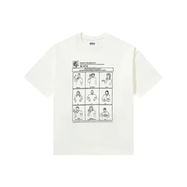 Maison Margiela Six Communication Course T-Shirt White - 1