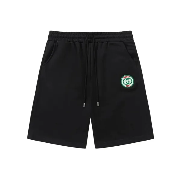 Gucci Logo Patch Black Sweatshorts - 1