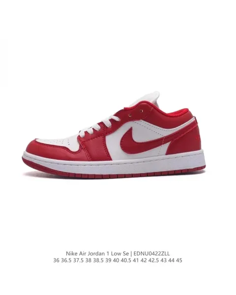 Air Jordan 1 Low SE University Red/White Sneakers - 1
