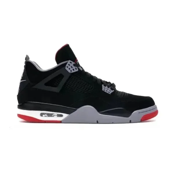Air Jordan 4 Retro Black Cement Grey Sneakers - 1