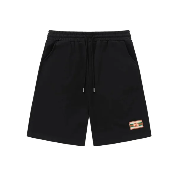 Gucci Web Stripe Patch Shorts Black - 1