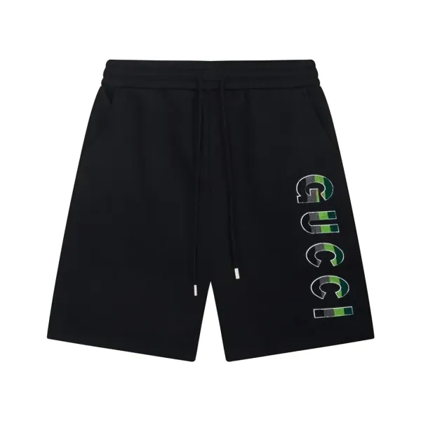 Gucci Logo-Print Black Sweat Shorts - 1