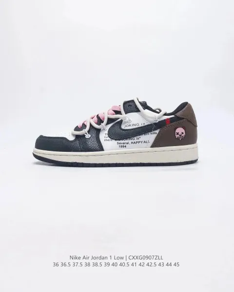 Nike x Off-White Air Jordan 1 Low 'Joking In' Multicolor Sneakers - 1