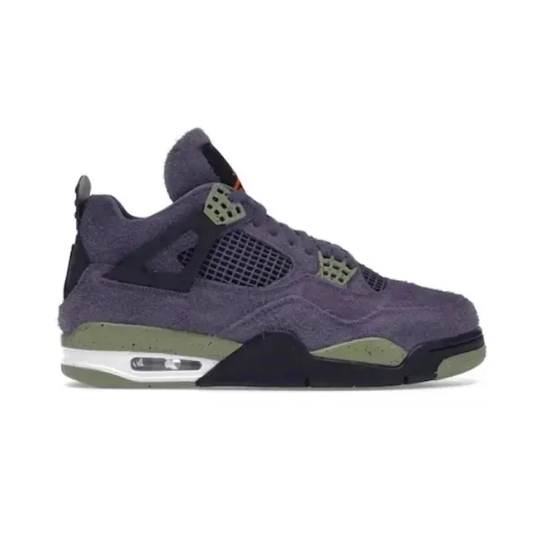 Air Jordan 4 Retro 'Craft' Purple Olive Sneakers - 1