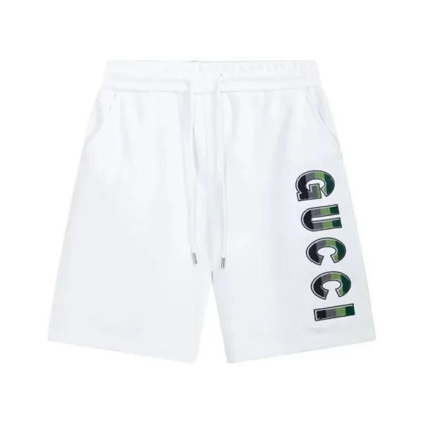 Gucci Logo-Print White Sweatshorts - 1