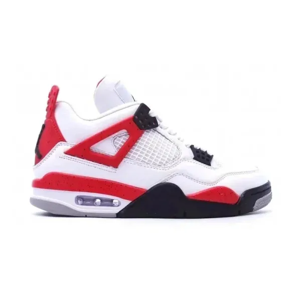 Air Jordan 4 Retro White Cement Red Sneakers - 1