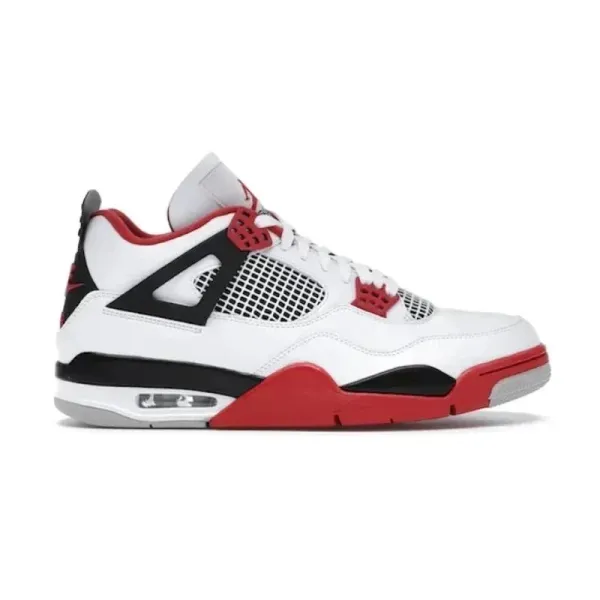 Air Jordan 4 Retro White Cement Red Sneakers - 1