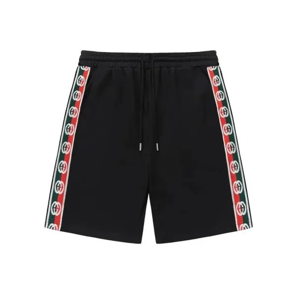 Gucci Web Stripe Logo Shorts Black - 1