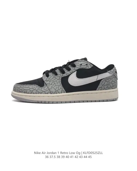 Air Jordan 1 Retro Low OG Elephant Print Sneakers - 1