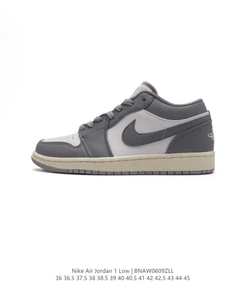Air Jordan 1 Low Wolf Gray Sneakers - 1
