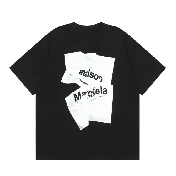 Maison Margiela MM Heart Print White T-Shirt - 5