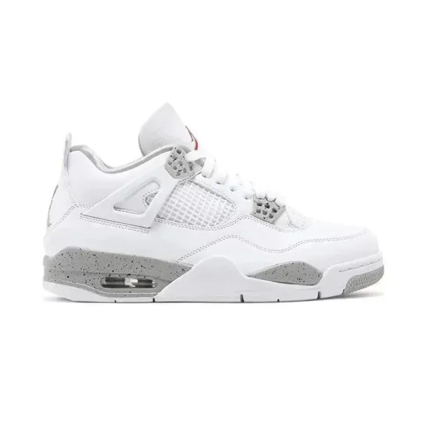 Air Jordan 4 Retro White Cement Grey Sneakers - 1