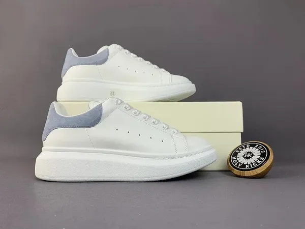 Alexander McQueen Oversized Sneakers White with Light Gray Suede Accents Sneakers - 1