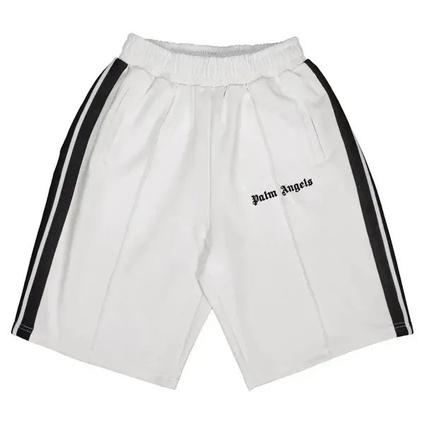 Palm Angels Logo Print Green Shorts - 8