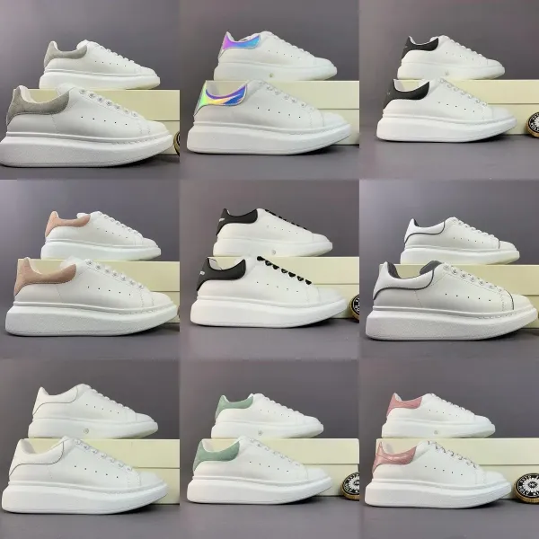 Alexander McQueen Oversized Sneakers White with Black Croc-Embossed Heel Tab Sneakers - 3