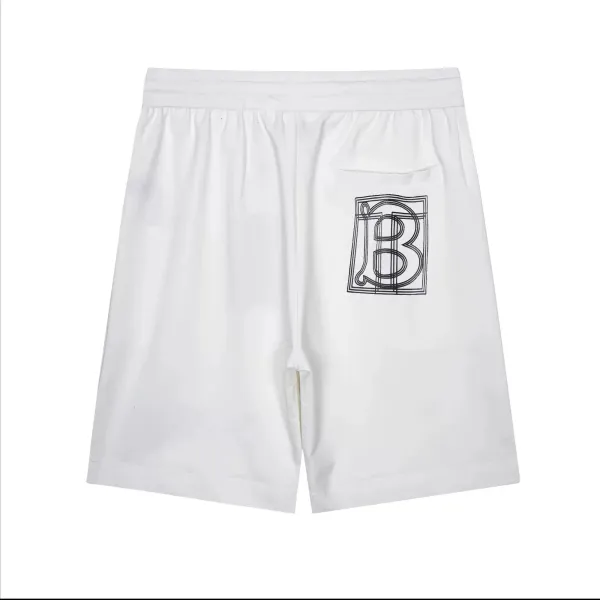 Balenciaga Monogram Logo Print White Shorts - 1