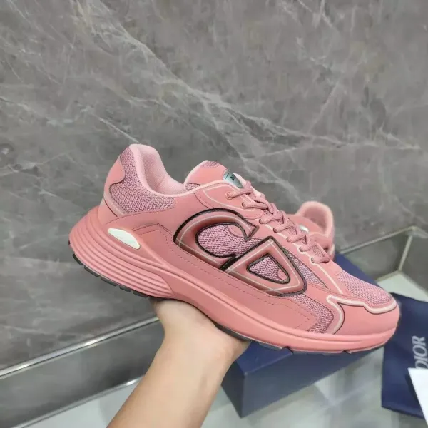 Dior B23 Pink Mesh Sneakers - 1