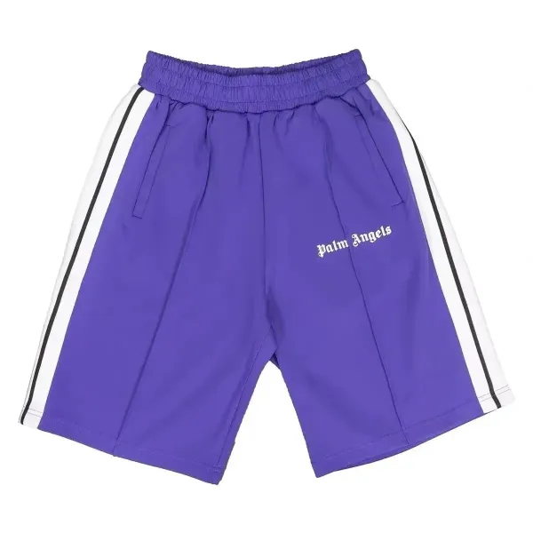 Palm Angels Logo Print Green Shorts - 4