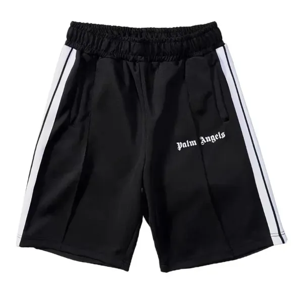 Palm Angels Logo Print Green Shorts - 7
