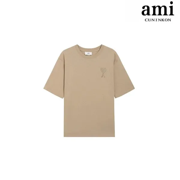 Ami Paris x Cuninkon Heart Logo Beige T-Shirt - 1