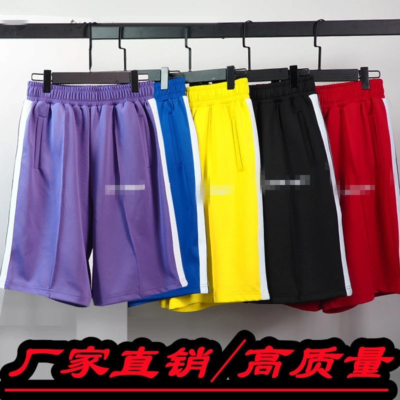 【DX11】24SS欧美短裤彩虹直筒时尚简约侧条纹男女情侣休闲裤五分裤-SRKA【AGT】 - 132479