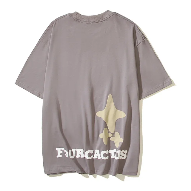 Four Cactus T-Shirts Oversized graphic short-sleeve T-shirt product detail image 27