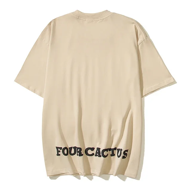 Four Cactus T-Shirts Oversized graphic short-sleeve T-shirt product detail image 21