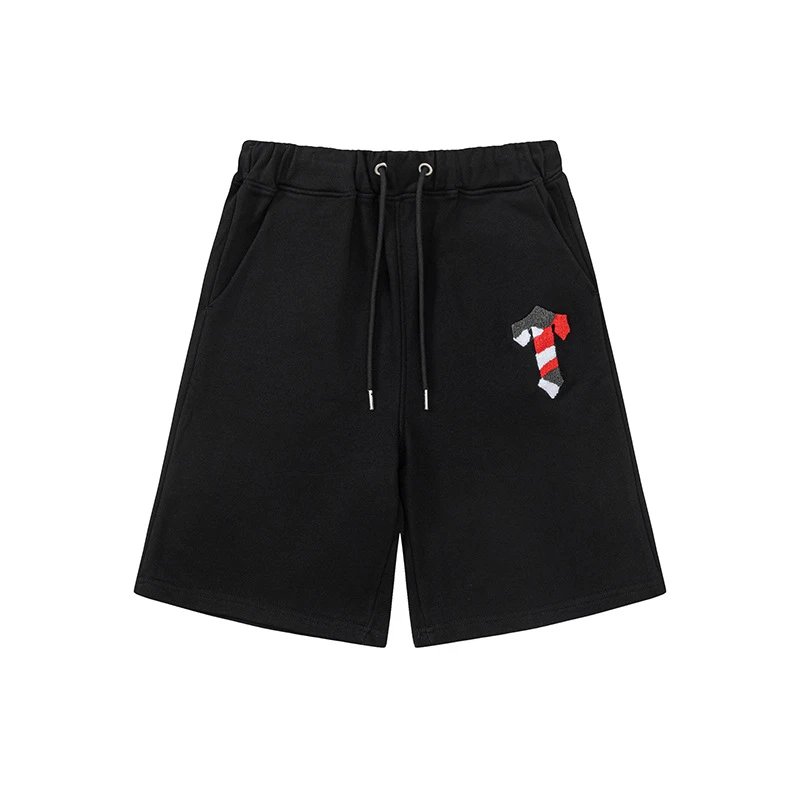 Trapstar T Logo Shorts Black Red