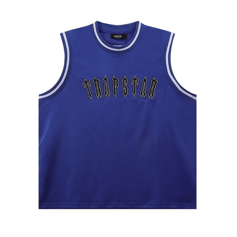 Trapstar Mesh Basketball Jersey Blue White