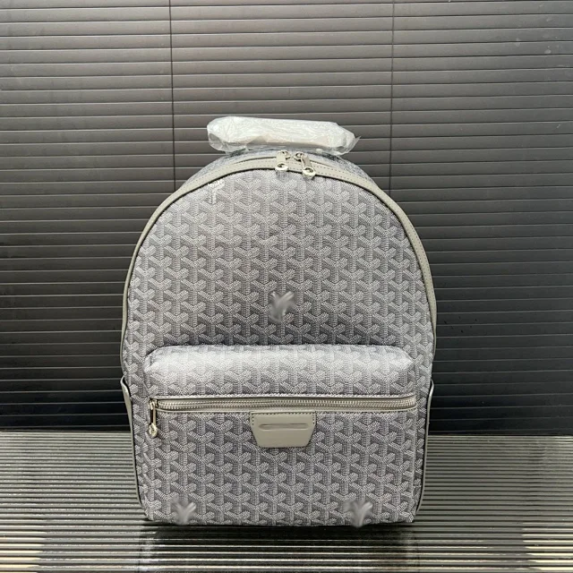 Goyard Backpacks Chevron-print zip backpack with front pocket product detail image 3