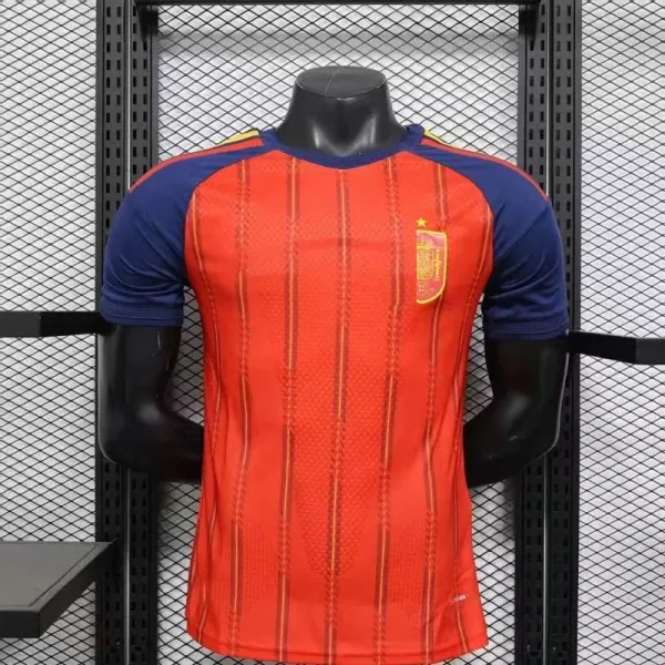 Design Spain National Team Home Jersey Red / Blue Jersey - 8