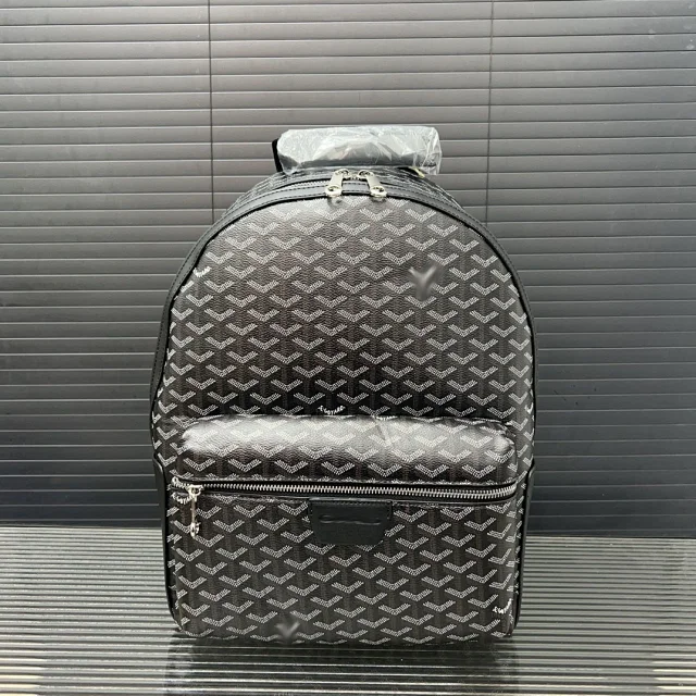 Goyard Backpacks Chevron-print zip backpack with front pocket product detail image 1