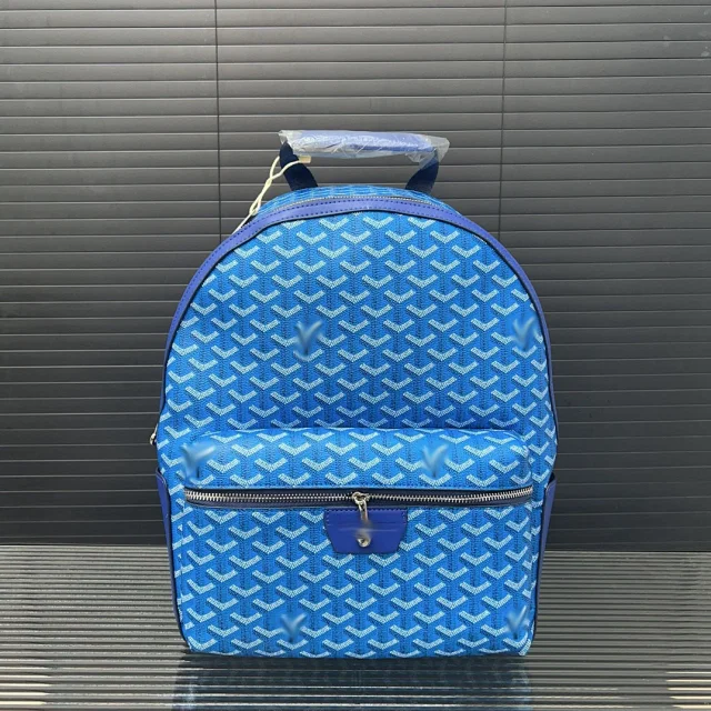 Goyard Backpacks Chevron-print zip backpack with front pocket product detail image 8