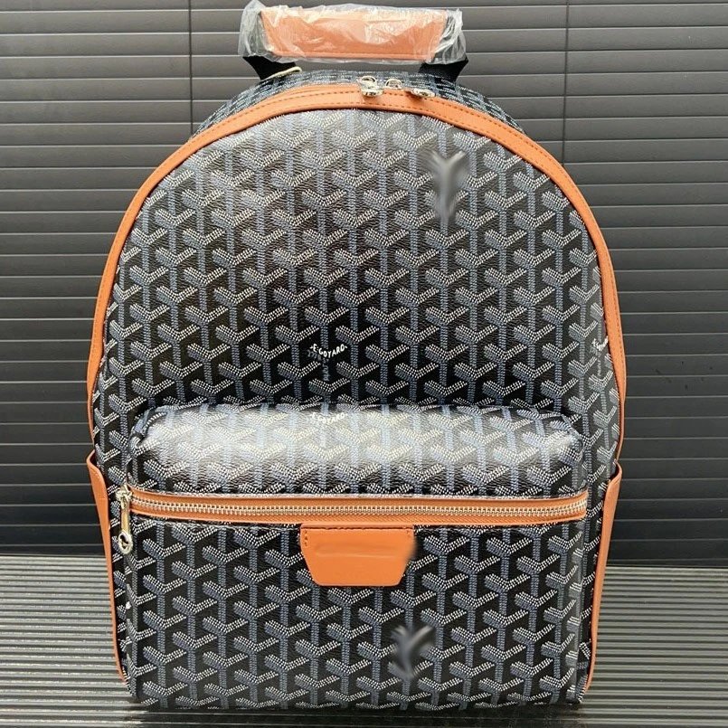Goyard Backpacks Chevron-print zip backpack with front pocket image 3