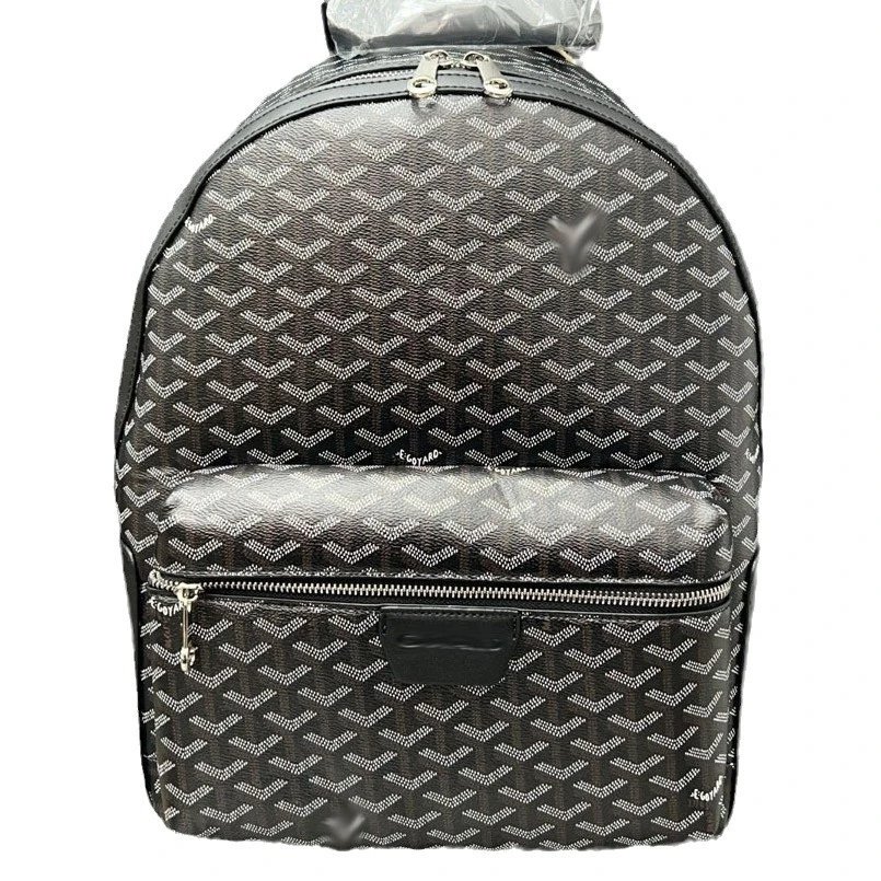 Goyard Backpacks Chevron-print zip backpack with front pocket image 5