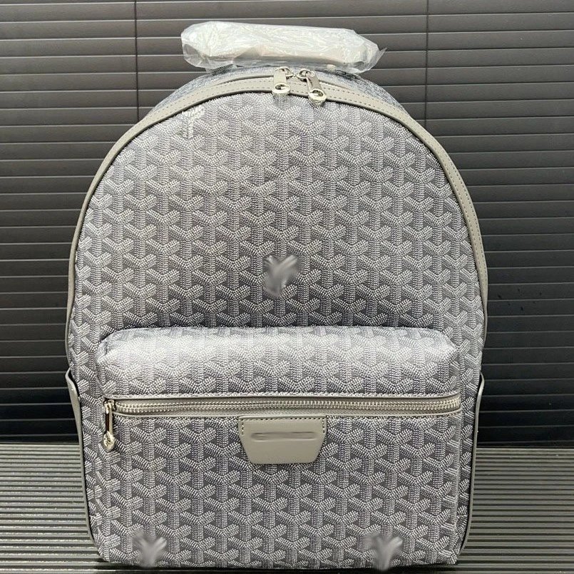 Goyard Backpacks Chevron-print zip backpack with front pocket image 4