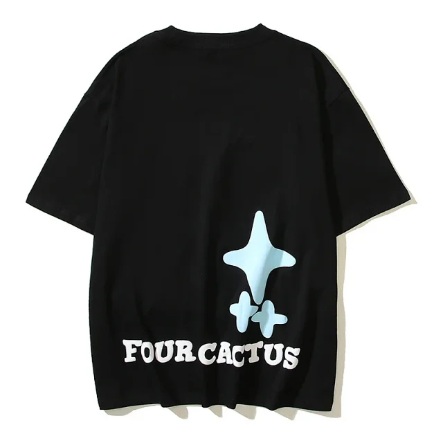 Four Cactus T-Shirts Oversized graphic short-sleeve T-shirt product detail image 39