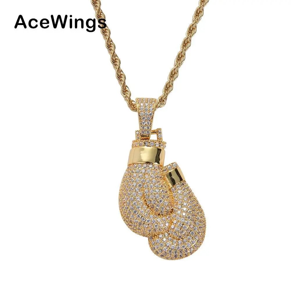 European and American hip-hop personality necklace boxing glov