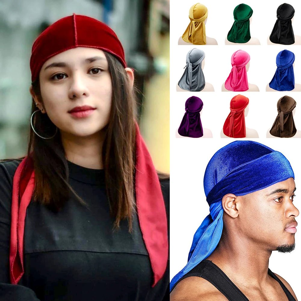 Amazon hot selling velvet long tail pirate hat, European and American hip-hop oversized headscarf and headband hat - MLMLSSPTS0606