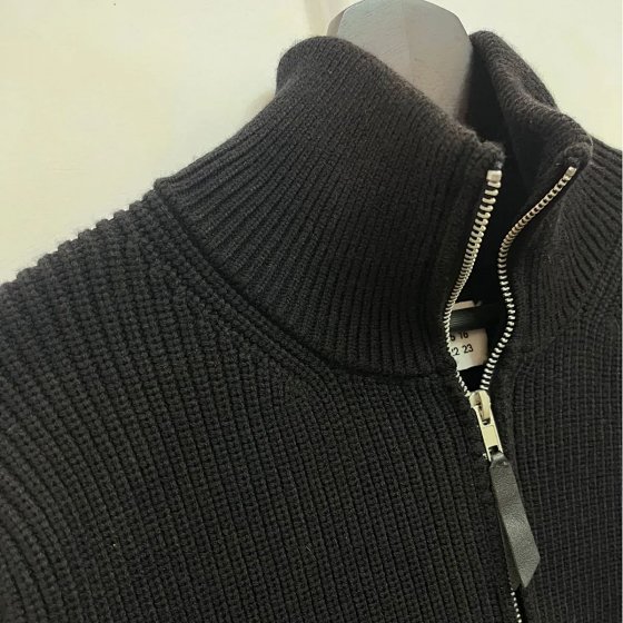 Knit Cardigan Sweater with High Neck - MLMLSPHO0202