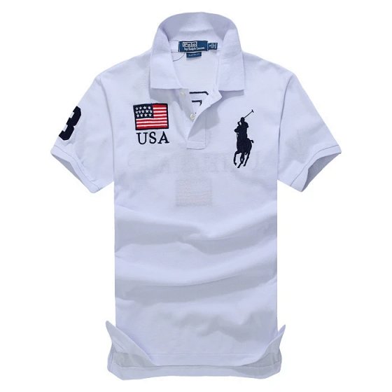 Embroidered Horse Flag Casual Short Sleeve Polo Shirt - MLMLSPTS0303